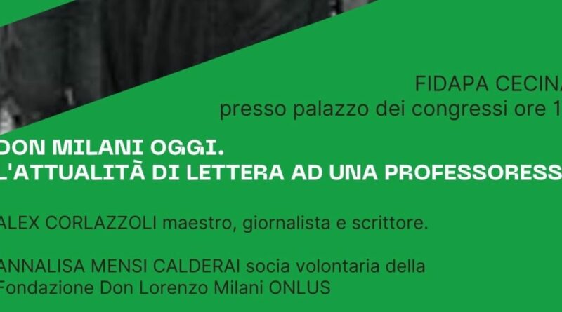 24 febbraio, Cecina – 100 anni di don Milani
